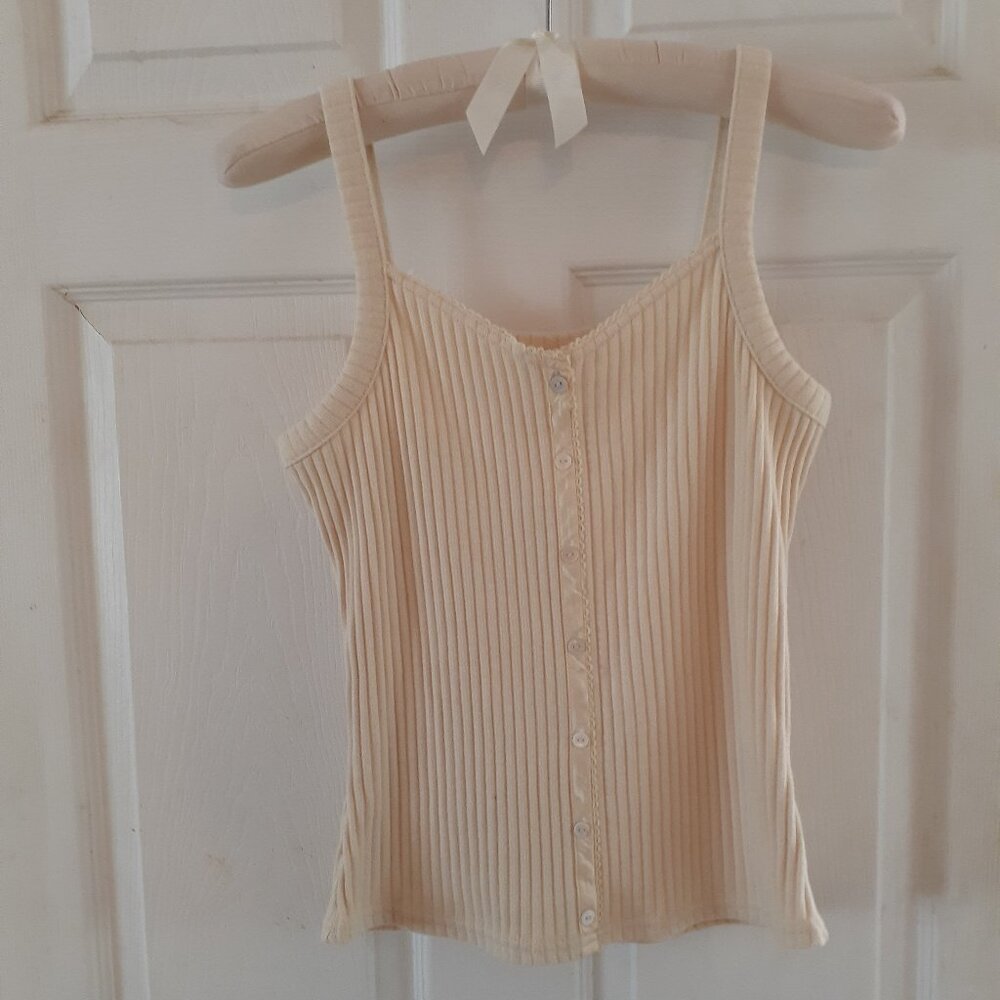 Camisole Top, Debenhams, Pale Yellow Size 8